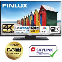 Finlux TV50FUF8261 - HDR UHD T2 SAT HBBTV WIFI SKYLINK LIVE - TENKÁ