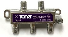 XGHS-4D31 rozbočovač 1/4, 7.7 dB, DOCSIS 3.1