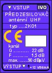 ZK01-X.S	Zes.kanál.UHF/22dB"2F" Solo 44k