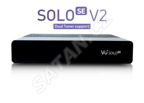 Vu+ SOLO SE V2 černý (1x Dual tuner DVB-S2) Rozbaleno