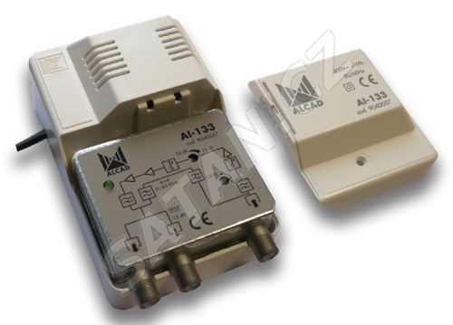 ALCAD AI-133 2 výstupy, (86-862), G=26 dB, zpětný kanál 0-65 MHz