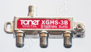 TONER XGHS-3B_ rozbočovač 1/3, 6.2 dB
