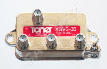TONER XGVS-3B_ rozbočovač 1/3, 6.2 dB