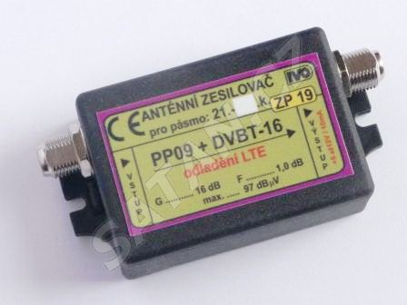 Zesilovač ZP19 DVB-T 16dB s potlač. LTE