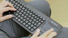 Klávesnice Logitech Wireless Touch Keyboard K400 CZ, bezdrátová, unifying přijímač, USB