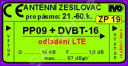 Zes.DVB-T/T2 16db s potlač.LTE venk PP09