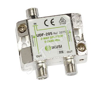 UDF-205_ rozbočovač, 2 výst. 3,6 dB, DC pass