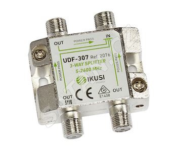 UDF-307_ rozbočovač, 3 výst. 6,8 dB, DC pass