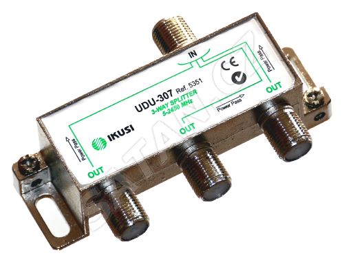 IKUSI UDU-307_ rozbočovač, 3 výst. 6,8 dB, DC pass