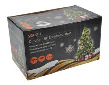 Solight LED vánoční řetěz, 300 LED, 30m, přívod 5m, IP44, bílá