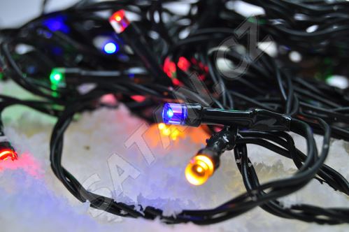Solight LED venkovní vánoční řetěz, 500 LED, 50m, přívod 5m, 8 funkcí, časovač, IP44, vícebarevný