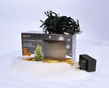 Solight LED venkovní vánoční řetěz, 200 LED, 10m, přívod 5m, 8 funkcí, IP44, teplá bílá