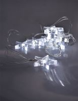 Solight LED vánoční řetěz, hvězdy, 1,5m, 10x LED, 2x AA, bílé světlo