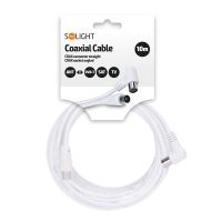 Solight anténní koaxiální kabel, kombinované konektory, 10m, sáček