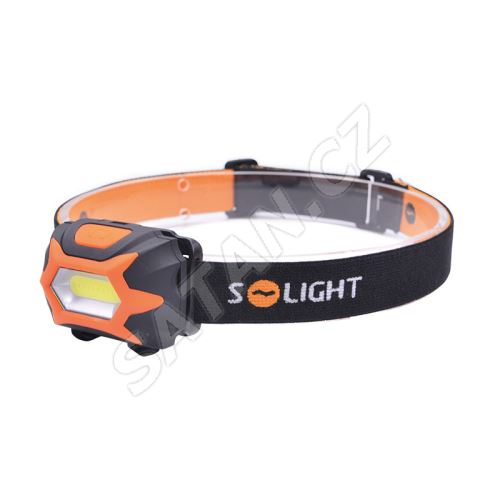 Solight LED čelová svítilna, 3W COB, 3x AAA