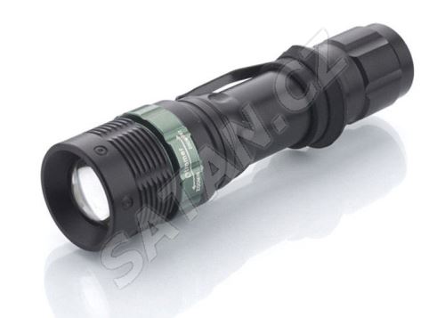 Solight LED kovová svítilna, 150lm, 3W CREE LED, černá, fokus, 3 x AAA