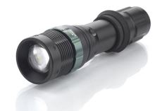Solight LED kovová svítilna, 150lm, 3W CREE LED, černá, fokus, 3 x AAA