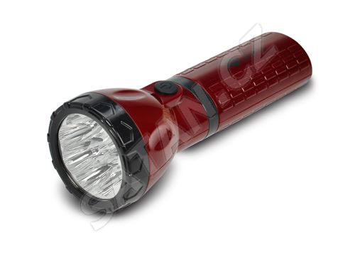 Solight LED nabíjecí svítilna, 9 x LED, červenočerná, plug-in