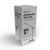 Solight LED stolní lampička, 7W, stmívatelná, změna chromatičnosti, stříbrná barva