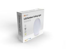 Solight LED venkovní osvětlení, přisazené, kulaté, IP54, 15W, 1150lm, 4000K, 22cm