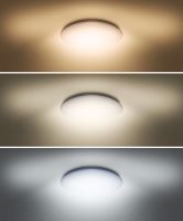 Solight LED stropní světlo Plain, 3CCT, 24W, 1920lm, 3000K, 4000K, 6000K, kulaté, 38cm